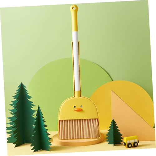 CIYODO Mini Besen Set aus Leichtes Kehrset mit Kehrschaufel Idealer Haushaltshelfer für Mädchen Spielerisches Reinigungsspielzeug in Fröhlichem Gelb Kompakt und Einfach zu Handhaben – Bild 6