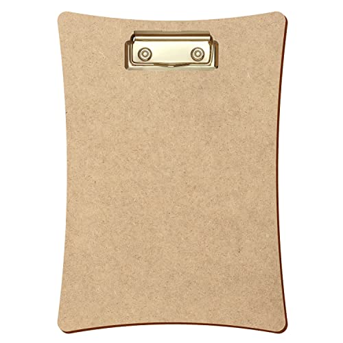 Bütic Bloc à pince concave en bois MDF/HDF A3 A4 A5 A6 Format A5 haut Pince à étrier Doré Cover