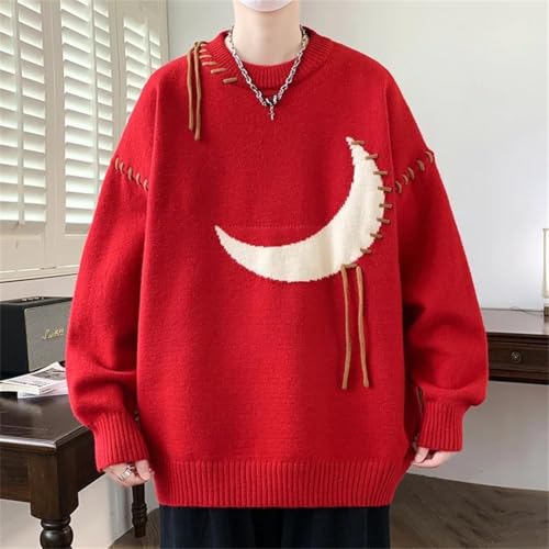 Mens Winter Cashmere Sweater Men Thick Warm Sweaters with Moon Korean Harajuku Christmas Jumpers3