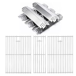 Utheer Grill Grates & Heat Plates for Nexgrill 720-0882A/0882AE, 5-Burner
