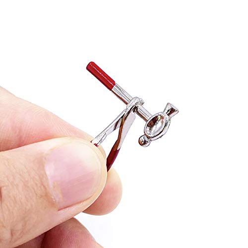GALAOMA 17PCS 1:12 Miniature Doll House Tools Metal Home Repair Multi-Tool Model Set Fun for Party Dollhouse Decoration Accessories Mini Yard Supplies Creative Pretend Toy (Tool) - Thumbnail 5