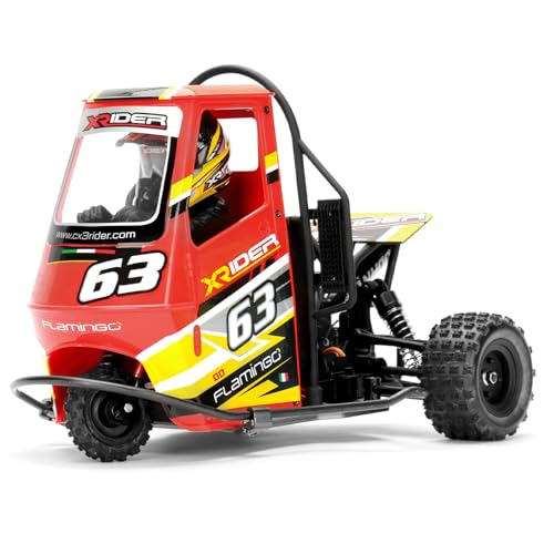 Xiangtat X-Rider Flamingo 1/8 Piaggio Ape 2.4G 3WD Rc Car Electric Tricycle RTR Model 2 in 1 ESC...