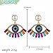 Unique Personality Evil Eye Earrings Fashion Abstract Eye Crystal Rhinestone Fringe Funny Women's Drop Earrings Exaggerated Jewelry (Style 2 (short gold))