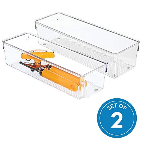 iDesign Linus Kitchen Drawer Organizer for Silverware, Spatulas, Cutlery, Gadgets, Office Supplies, Cosmetics