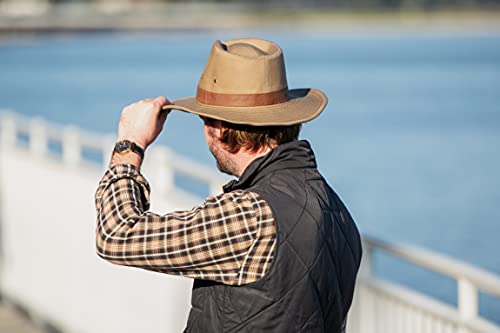 Dorfman Pacific Men's Twill Outback Hat,Khaki,X-Large #TOP5