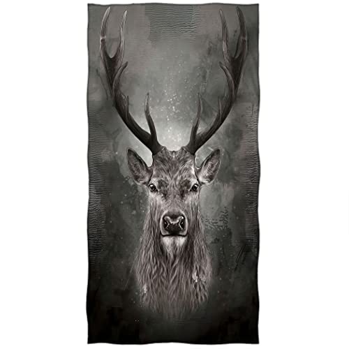 Violetpos Serviette de bain brume forêt chevreuil 70 cm x 140 cm Cover