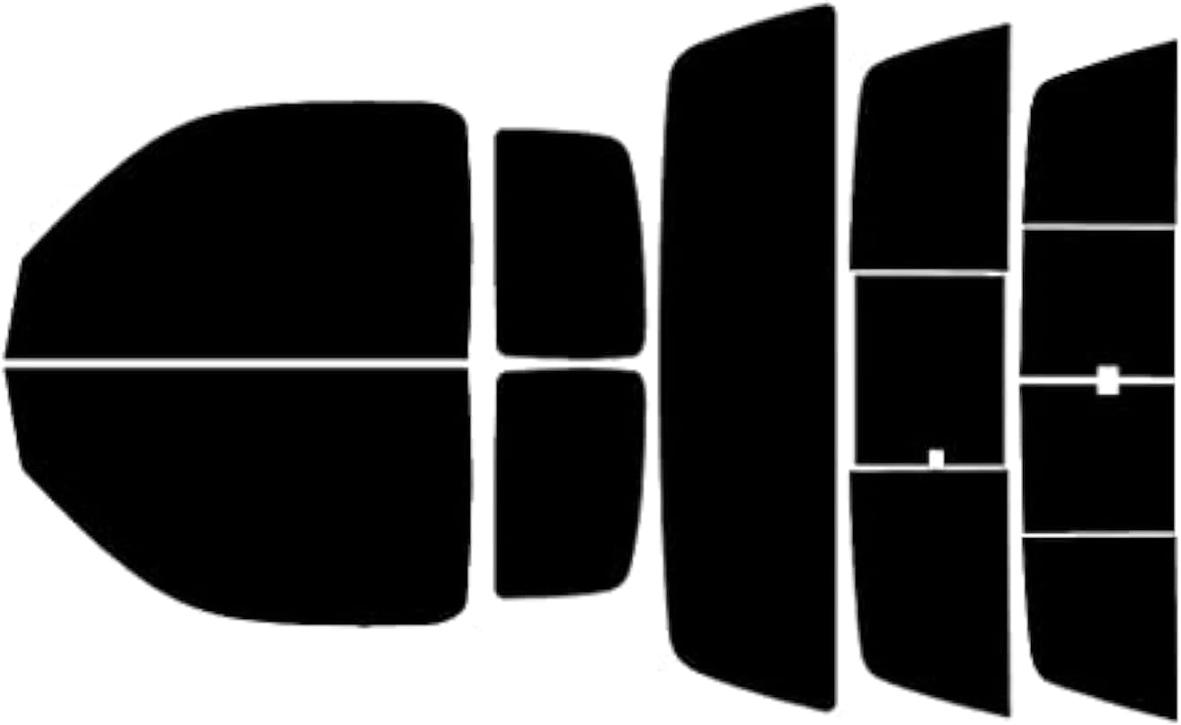 Rvinyl Window Tint Kit Compatible with Toyota Tacoma 1995-2004 2 Door - Black 5% - Single Ply No Bubble Film - Do it Yourself Vehicle Complete Precut Kit