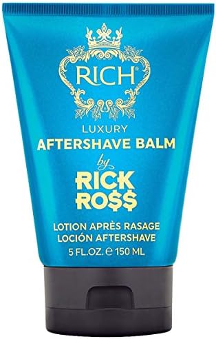 After Shave Balm for Men - RICH by Rick Ross | Luxury Aftershave Lotion for Men with Sensitive Dry Skin & Shaving Head | Cooling Sensation Post Shaving | Alcohol Free not a Cream or Gel | 5 Fl Oz