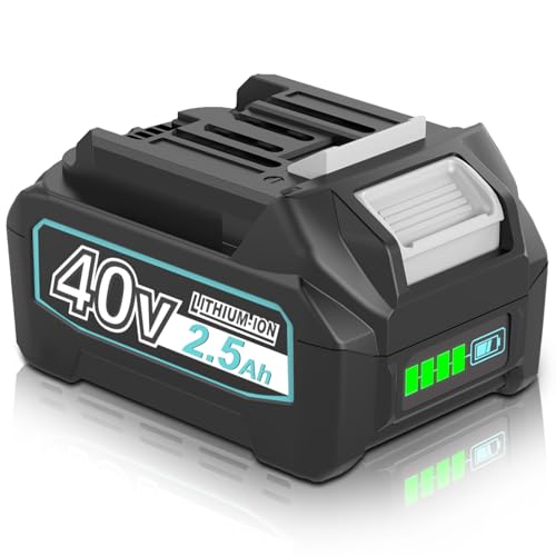Amoresbat 互換 マキタ 40v バッテリー BL4025 2500mAh 1個 パワーアップ マキタ 40Vmax バッテリー BL4025 BL4035 BL4050 BL4060に互換可能 LED残量表示 高耐久性設計 BMS基板搭載 PSE認証取得済 5億円製造物責任保険付