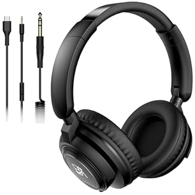 BeAttack Wired Over Ear Headphones Studio Monit...
