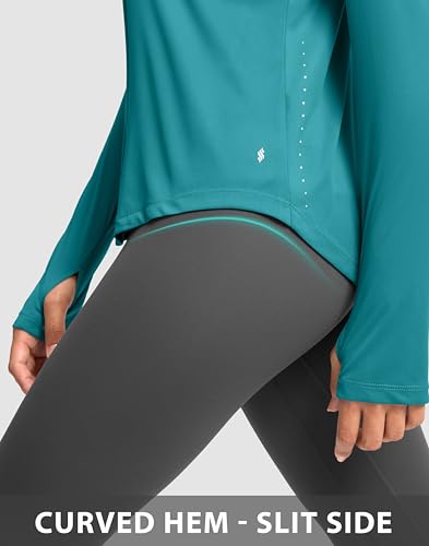 Image of Soothfeel Lightweight Long Sleeve Workout Tops for Women Gym Running Shirts | Quick Dry, Breathable, Moisture Wicking, UPF 50+ Sun Protection, Athletic Shirts for Running, Gym, Exercise, Yoga, Hiking