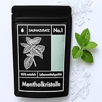 tek.vital Mentholkristalle Sauna Zusatz No. 1 | Sauna Menthol Kristalle in Lebensmittelqualität | Sauna Salz zu 100% aus natürlicher japanischer Minze | 100g Saunakristalle für bis zu 60 Saunagänge