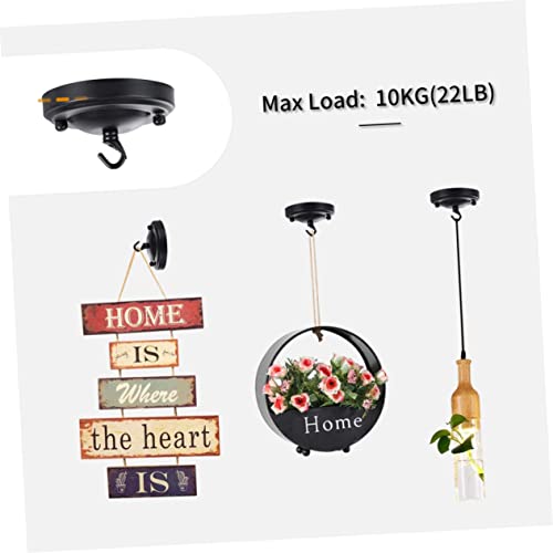 Homoyoyo Ceiling Plate Stainless Steel Hooks Home Decoration Vintage Lamp Shade Retro Ceiling Hanger Bracket Porch Swing Hanging Kit Heavy Duty Hooks Pendant Light Canopy Chandelier Plate - Image 2