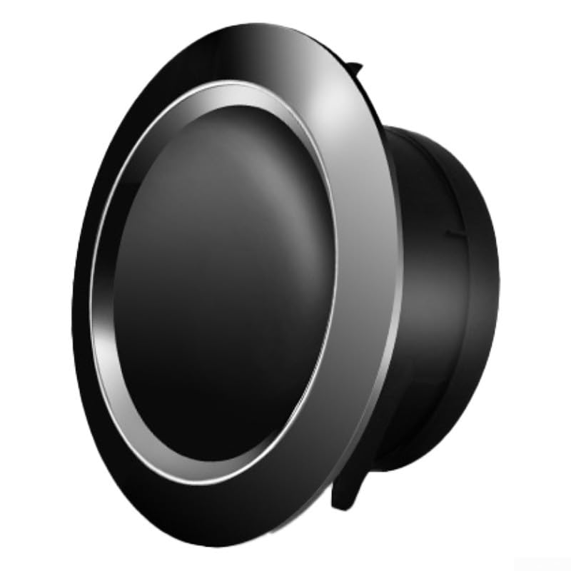 Bocchetta di scarico rotonda in ABS, nera, per cucina, bagno, 100 mm, 125 mm, 150 mm, 200 mm, varie applicazioni (125 mm)