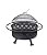 Bettermade 2 in 1 Fire Pit for Outside, 30in Wood Burning Outdoor Firepits with Spark Screen for Camping, Bonfire, Garden, Picnic, Includes Poker & Cooking Grate for Backyard Patio BBQ