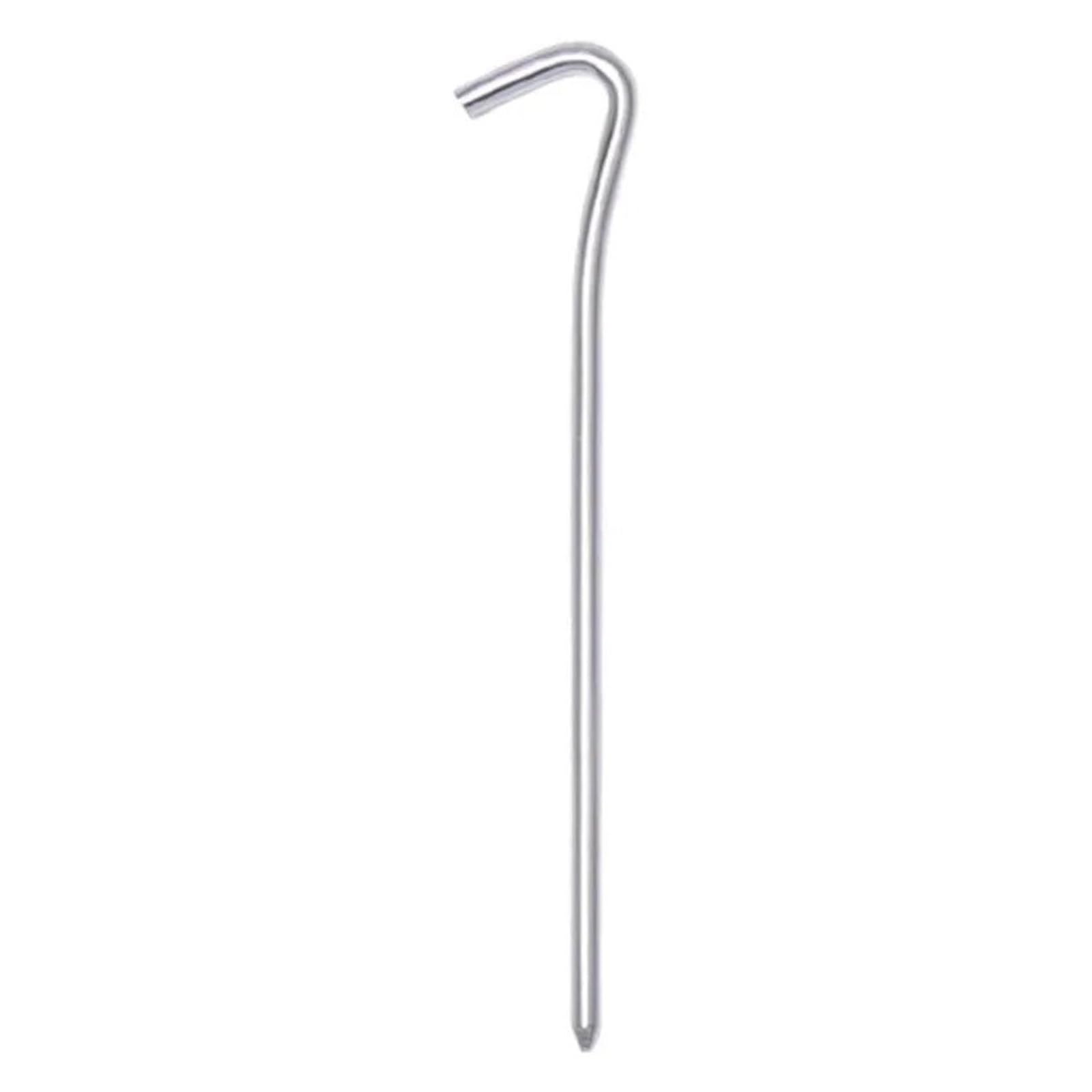 Piquetas camping aluminio 10 uds de 18 cm con ganchos para tienda