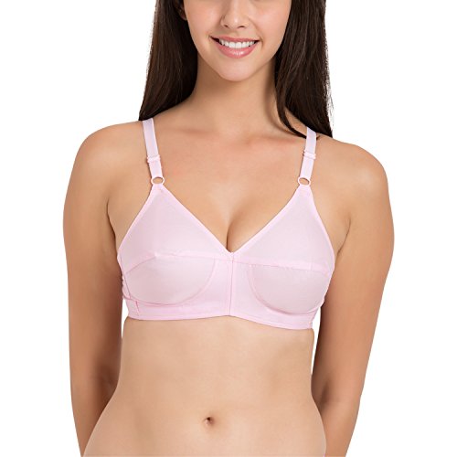 Image of SOUMINIE Women's Cotton Non-Padded Wire Free Casual Full-Coverage Minimizer Bra