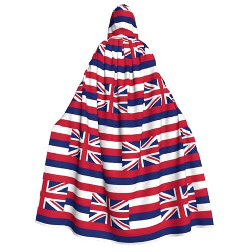 Cape à capuche médiévale de carnaval costume unisexe imprimé hawaïen