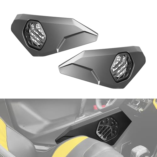 XUTVOTOR 6.5 Lower Door Speaker Pods for 2024-2025 Can-Am Maverick R Front Speaker Enclosures Weatherproof Mesh Holder for Can Am Maverick R MAX X RS 2024+ Accessories(Speakers Not Included)