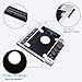 YAODHAOD SATA 2nd SSD HDD Caddy Tray, Universal 12.7/9.5mm 2.5'' SSD HDD Caddy Adapter Tray Enclosures, SATA-III Laptop Hard Disk Holder for CD/DVD-ROM Optical SuperDriveTray (12,7mm)