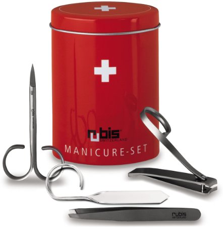 Kit de manucure de voyage compact avec coupe-ongles et pincette Rubis Swiss Box