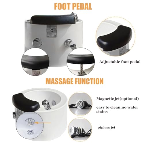 Bañera portátil para masaje de pies en acrílico con calor y luz colorida, para tratamientos caseros de spa y pedicura miniatura 2