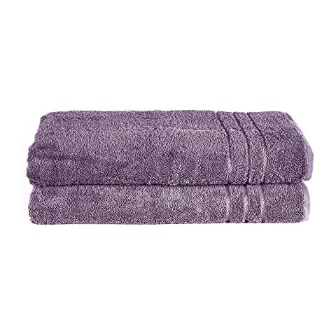 Komfortec Juego de 2 Toallas de Sauna de 80 x 200 cm, Morado Cover