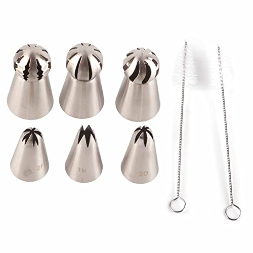 Juego de puntas para decoración de pasteles de acero inoxidable, fácil de usar, para hornear hermosas decoraciones de pasteles
