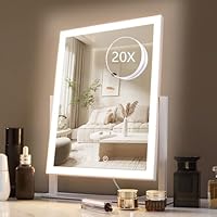 HIEEY Lighted Makeup Mirror, Hollywood Vanity Mirror with Lights, Three Color Lighting Modes