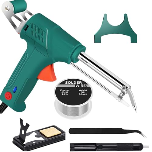 Multi-Function Laser Welder Five-Piece Set, Versatile Welding Gun, Internally Heated Industrial Laser Welding Tools, Automatic Corded Solder Iron Internal Heat Electric Welding Gun (green)