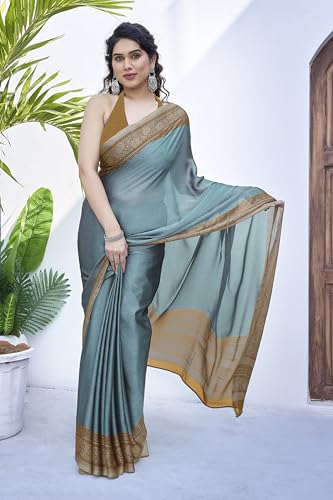 Image of MIRCHI FASHION Women Saree Ethnic Motif Print Chiffon | Breathable Lightweight Plain Weave Sari for Office and Daily Use (Available in 20 Designs)