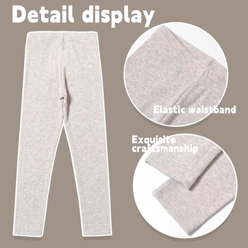 12 Pack Girls Leggings Soft Basic Pants for Girls Stretchy Full Length Leggings for Kids3