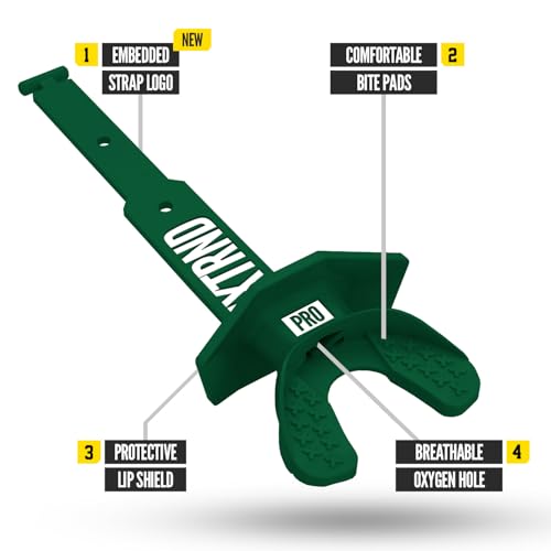 Protège-dents de football Nxtrnd Two Pro anti-perte grâce à sa sangle fixe