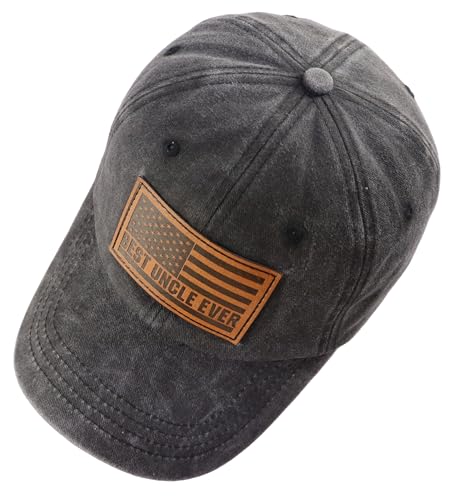 Image of Best Dad Ever American Flag Hat,Adjustable Cotton Embroidered Fathers Day Birthday Gifts for Papa Baseball Cap