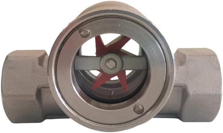 3/4"NPT Female 304 Stainless Window Sight Glass Flow Indicator With Impeller Pipe Medium flow observer