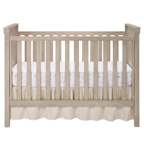 Image of Lambs & Ivy Froggy & Friends Embroidered 3-Piece Baby Crib Bedding Set | Includes luxury patchwork quilt, 100% cotton fitted crib sheet, and crib skirt.