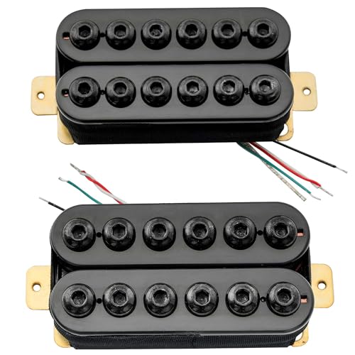 Artec HIVB Invader Ceramic Humbucker Pickups Neck Bridge Pickups Set for Electric Guitar, Black