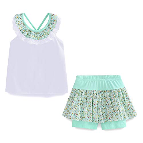 Conjunto de pantalones cortos para niñas un regalo de verano Mud Kingdom 5-6 años