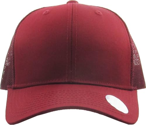 Image of Classic 6 Panel Cotton Twill Mesh Trucker Cap Hat Adjustable Snapback Hat