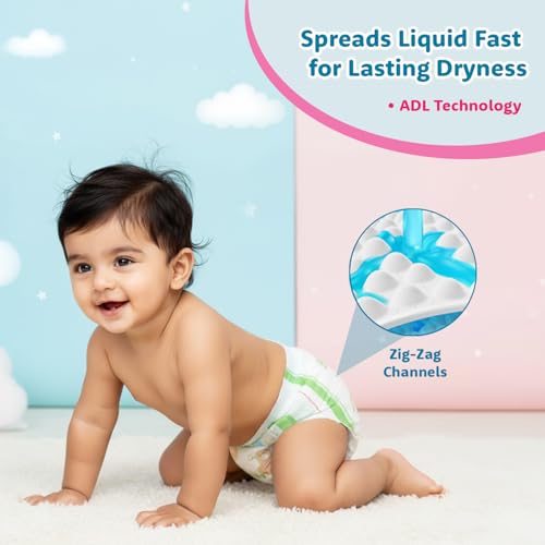 Image of Amazon Brand - Supples Premium Baby Diaper Pants | 54 Baby Diapers | XL | 12-17 Kg | 12 Hrs Absorption | Cushiony Cotton Soft Fabric | Phthalates-Free | Triple Leak Guard (Pack of 3)