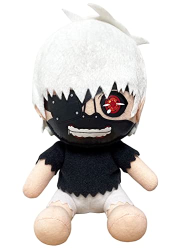 Great Eastern Tokyo Ghoul GE-52967 Mask Ken Kaneki White Hair Sitting Pose Plush