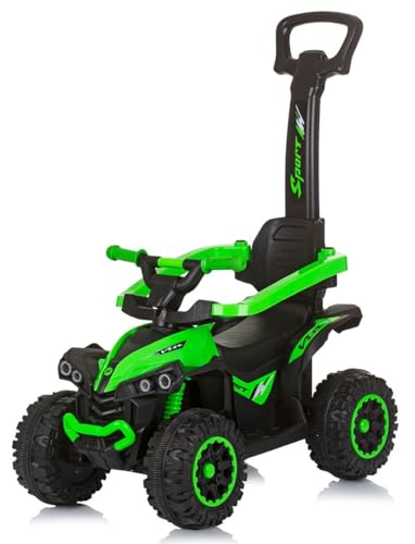 Chipolino Kinder Rutschauto ATV Sonnendach Schiebegriff Musikfunktion bis 23 kg, Farbe:grün – Bild 3