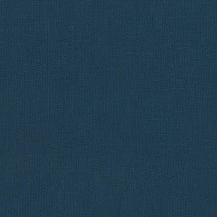 Sashiko Fabric - Cotton-Linen Blend - Solid Colors - by The Half Yard (Midnight)