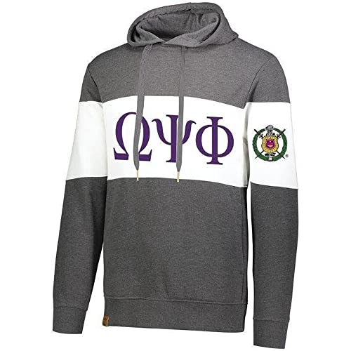 Omega Psi Phi Ivy League Hoodie W Crest On Left Sleeve