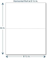 Vista 2 de Papel perforado, perforación a 5 1/2 ", horizontal en blanco 24# papel de copia tamaño carta (resma de 500)