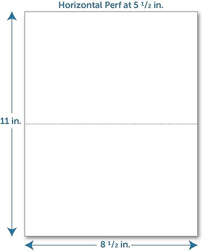 Miniatura 2 de Papel perforado, perforación a 5 12 ", horizontal en blanco 24# papel de copia tamaño carta (resma de 500)