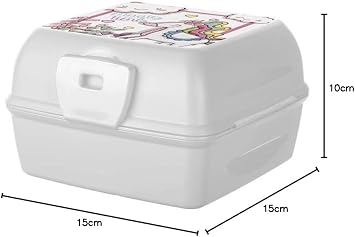 NEROLIA Student Nutrition Container/Fun Nutrition Box/Healthy Food Container/Storage Container (White - Girl)