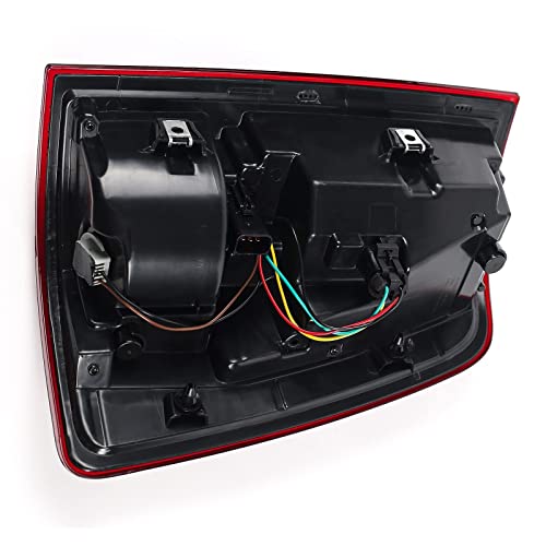 Fione Led Tail Lights Assembly For 2013-2018 Dodge Ram 1500 & 2013-2018 Ram 2500 And 2014-2018 Ram 3500 Halogen Type & Red Lens Black Interior With Bulbs Left Driver Side Ch2800202 68093081Ac #TOP6