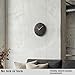 Driini Staircase Modern Wall Clock - Unique 10.5 in. Frameless Concrete Design - Contemporary, Minimalist Decor; No Numbers - Silent Battery Operated Clocks with Decorative Wooden Hands; Black