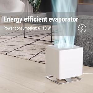 Stadler form humidifier oskar energy saving humidifier for rooms up to 540 square feet evaporator with automatic switch off dimmable leds very quiet white medium  urban country home decor